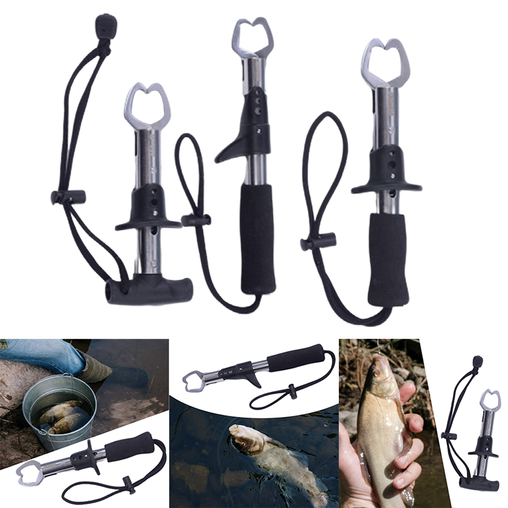Fish Lip Gripper 15KG with Scale Ruler Fishing Lip Gripper Tool