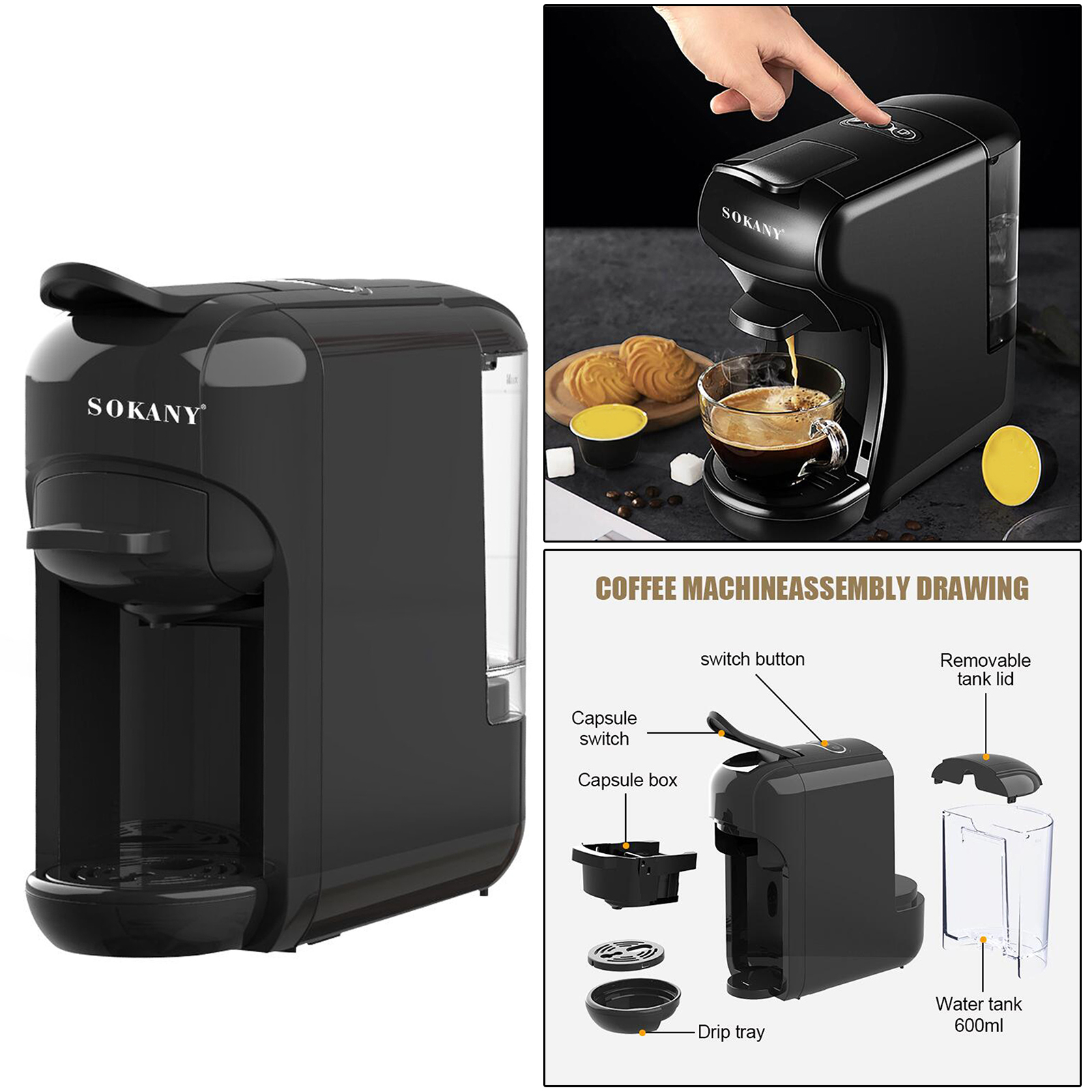 Portable 5-10 Cups Make Cafe Stainless Steel Drip Coffee Machine Household Personal Barista Use Portable 5-10 Cups Make Cafe Stainless Steel Drip Coffee Machine Household Personal Barista Use