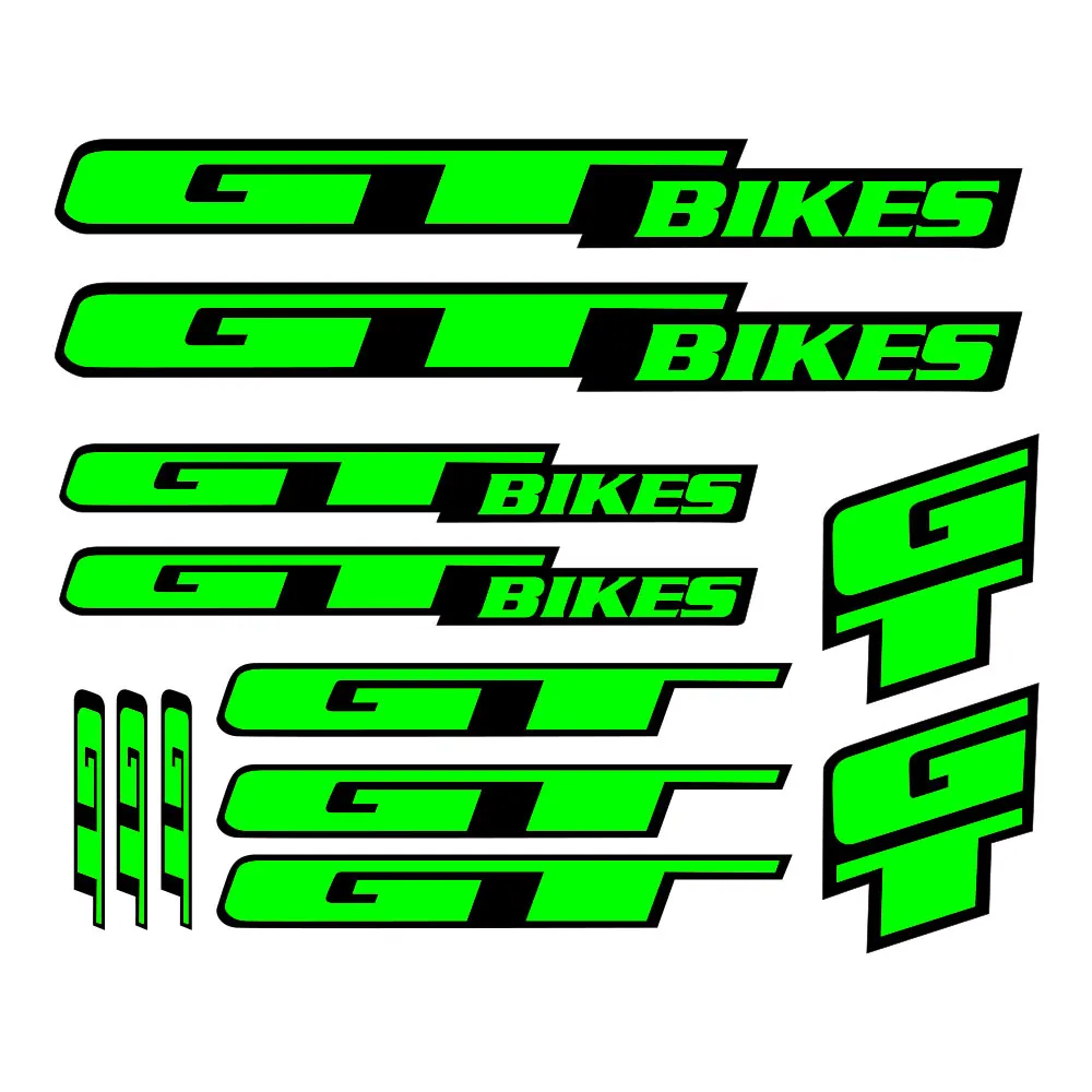 GT Bicycle Bike Frame Decals Stickers Adhesive Graphic Set Vinyl White 