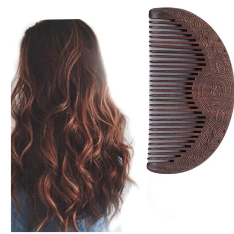 Best of 2020 New Brown Color Hair Care Comb High Qaulity Anti-static Handmade Natural Wood Wooden Carved Sandalwood Combs Reviews & Tips