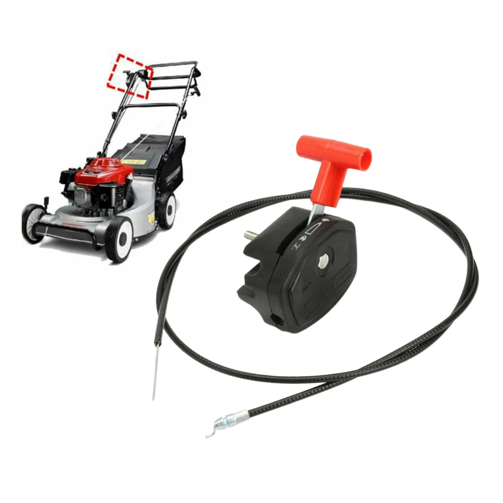 150cm Universal Lawn Mower Throttle Cable Switch Control Garden Machine Fitting Throttle Cable Lawn Mower Accessory Tool