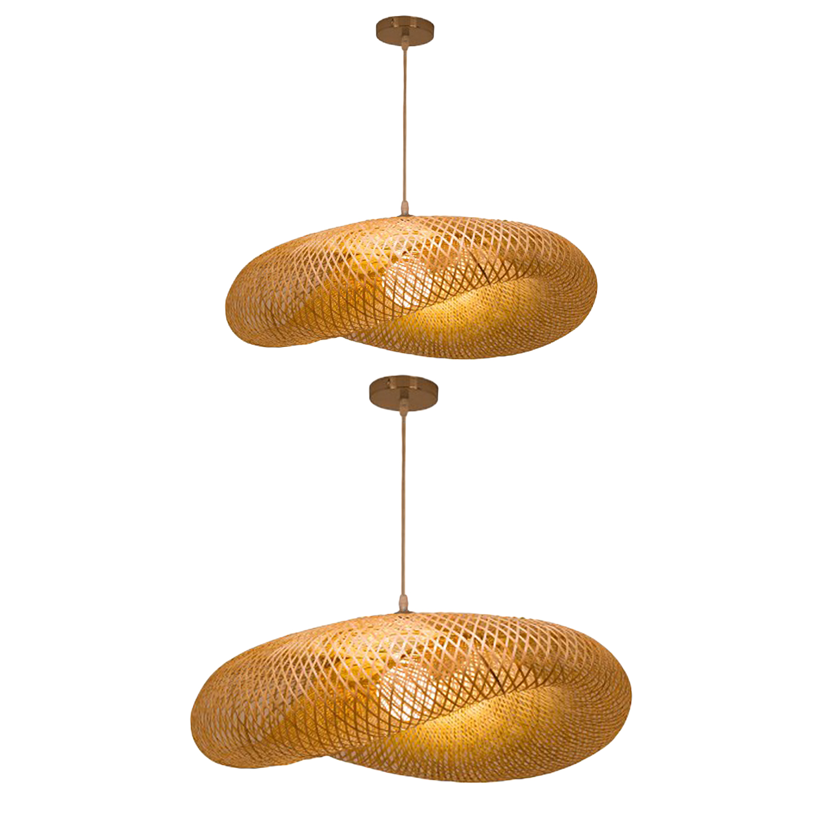 Japanese Style Bamboo Ceiling Pendant Lights Shade Restaurant Hanging Ceiling Lamp Shade Office Home Decor Chandelier Lampshade