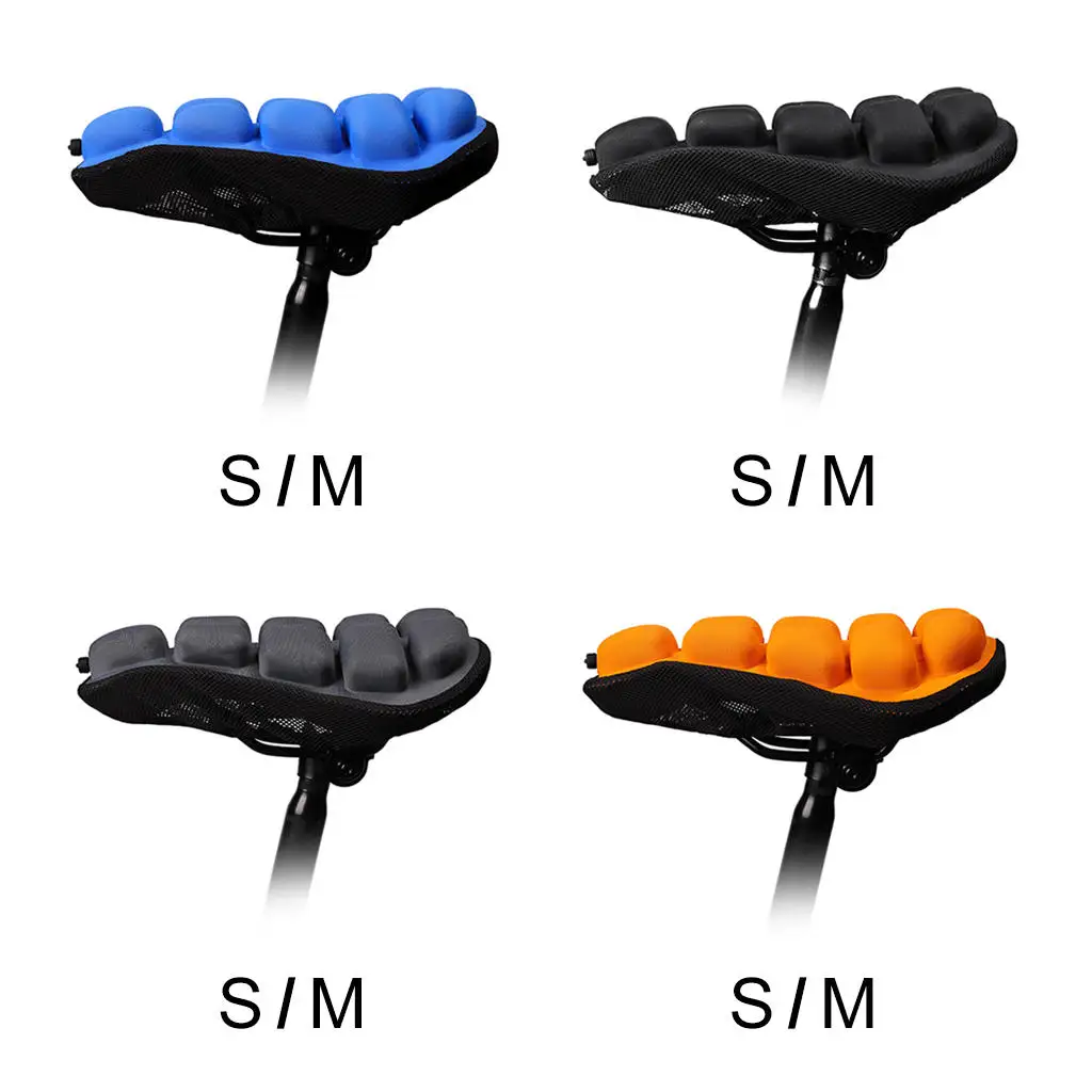 Bicycle Saddle Cushion Inflatable 3D Soft Cycling Seat Cover MTB Mountain Bike Pad Outdoor Breathable Cushion Shock Absorption