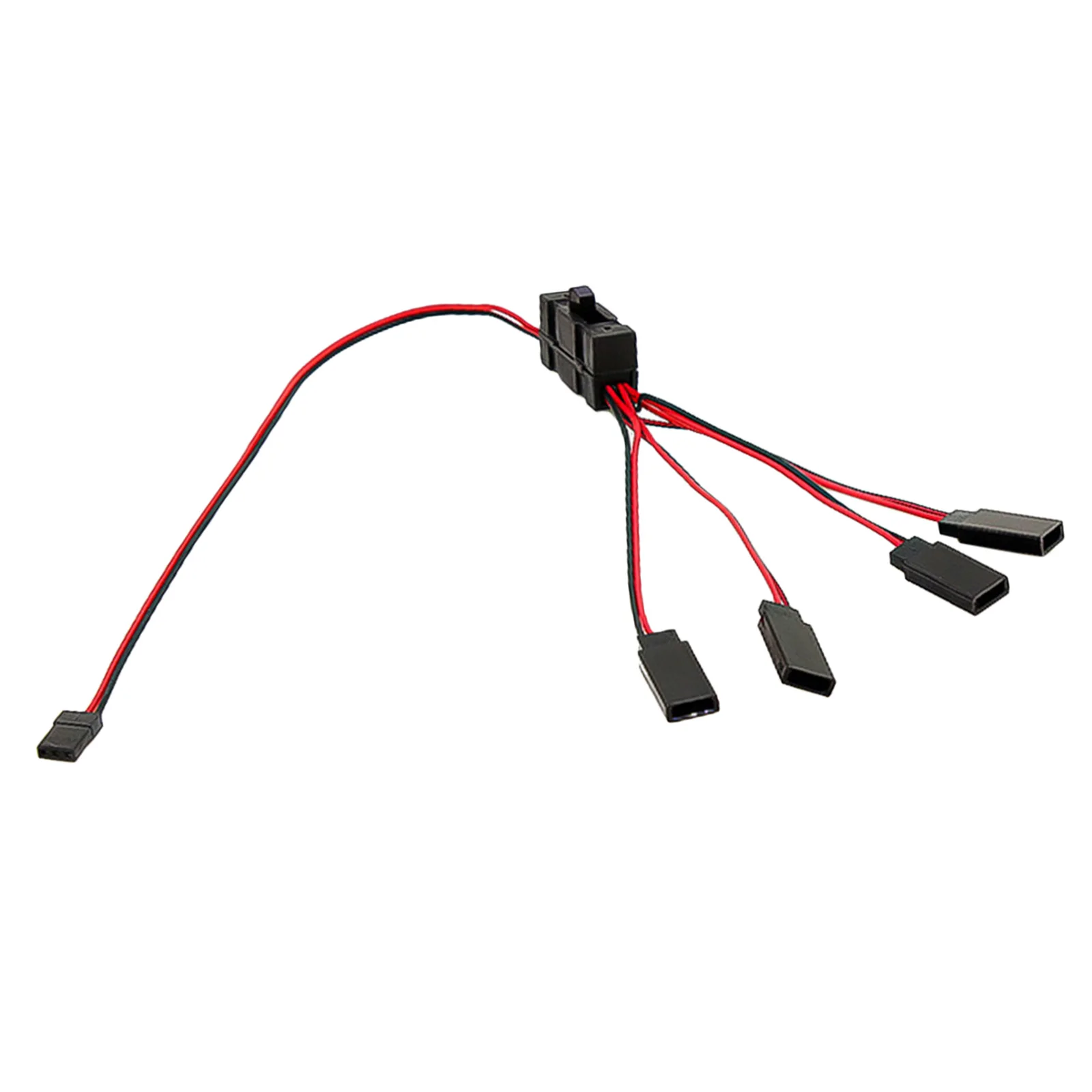 4-way LED Light Split on/off Controller Switch Y Cable Wire Splitter for -4 SCX10 RC Oil/Tram/Climbing Crawler Accessories