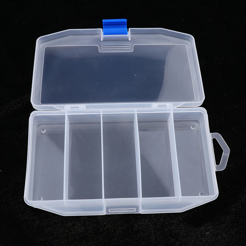 5 Compartments Boxes Suits for Fishing Lures Hooks Accessories & Small Jewelries/Buttons Waterproof Plastic Storage Cases