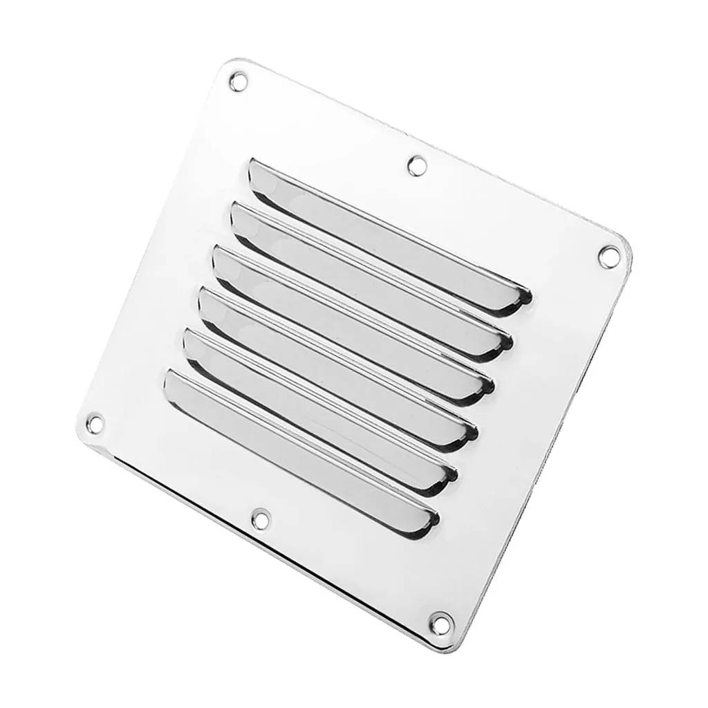 Marine Boat Square Air Vent Louver Grille Cover Adjustable Exhaust Vent stainless steel Ventilation Louvered Ventilator Grill