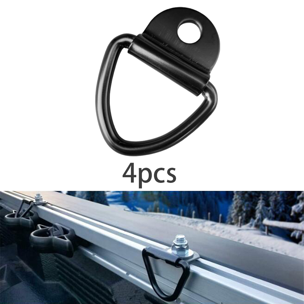 D-Ring Tie Down, Small Steel D Rings Anchor Lashing Ring for Loads on Case Truck Cargo Trailers RV Boats