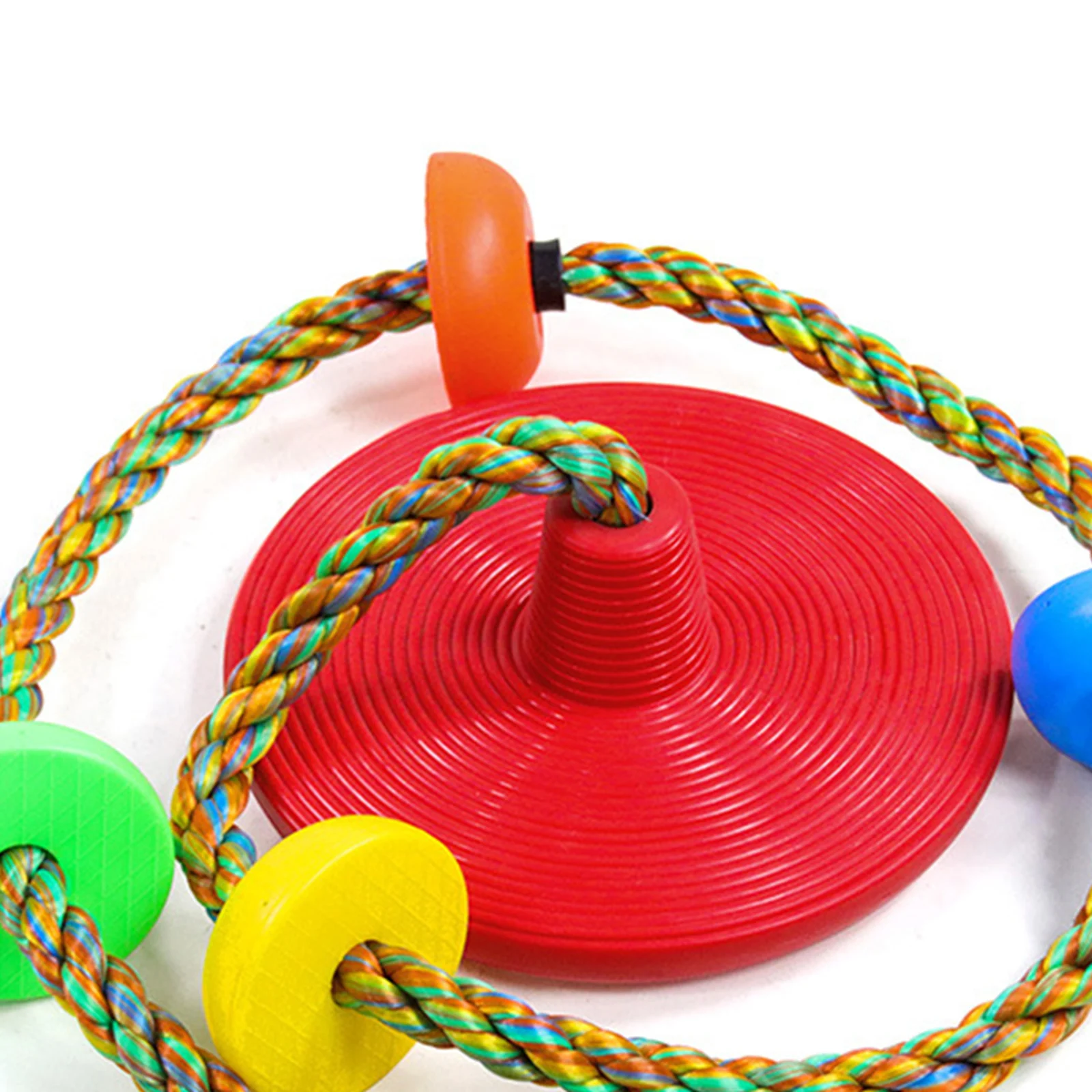 Rotating Swing Plastic Rainbow Portable Safe Fun Equipment Whirlwind Rope Climbing Rope Swing Swing Seat for Outdoor Garden Kids
