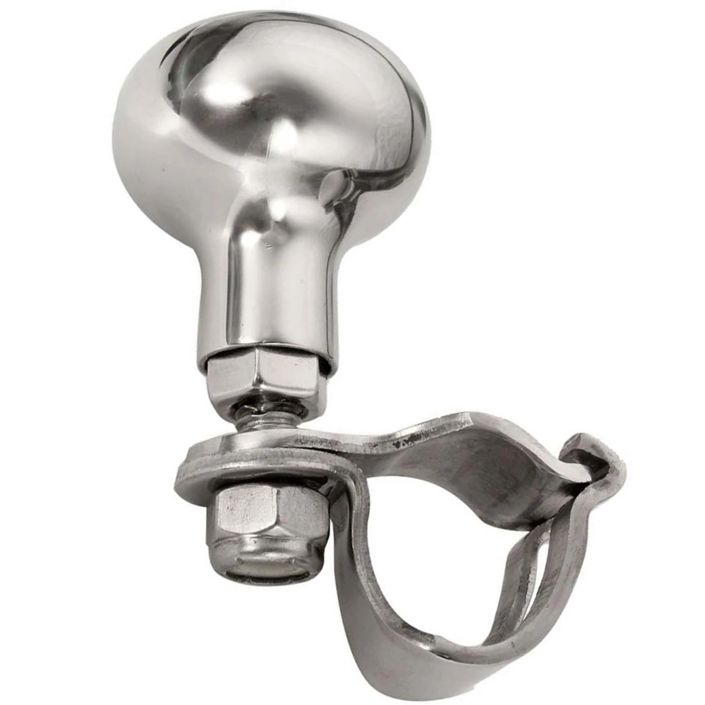 Boat Steering Wheel Maneuvering Knob Spinner Handle  - Stainless Steel (Silver)