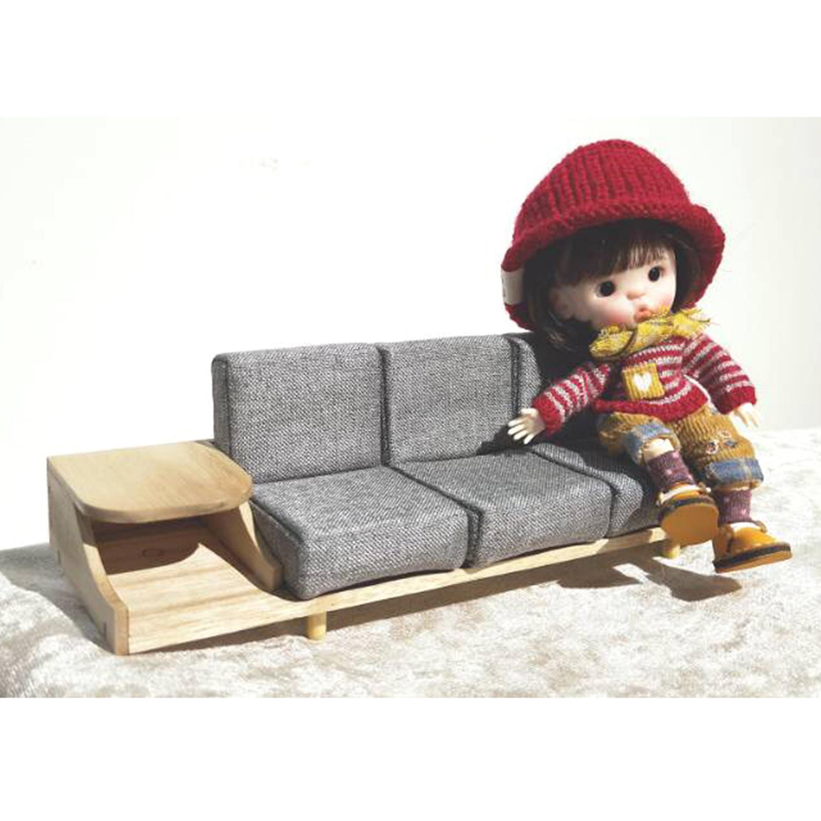 Dollhouse Furniture 1/12 Mini Sofa Cabinet Miniature for Doll House Decor