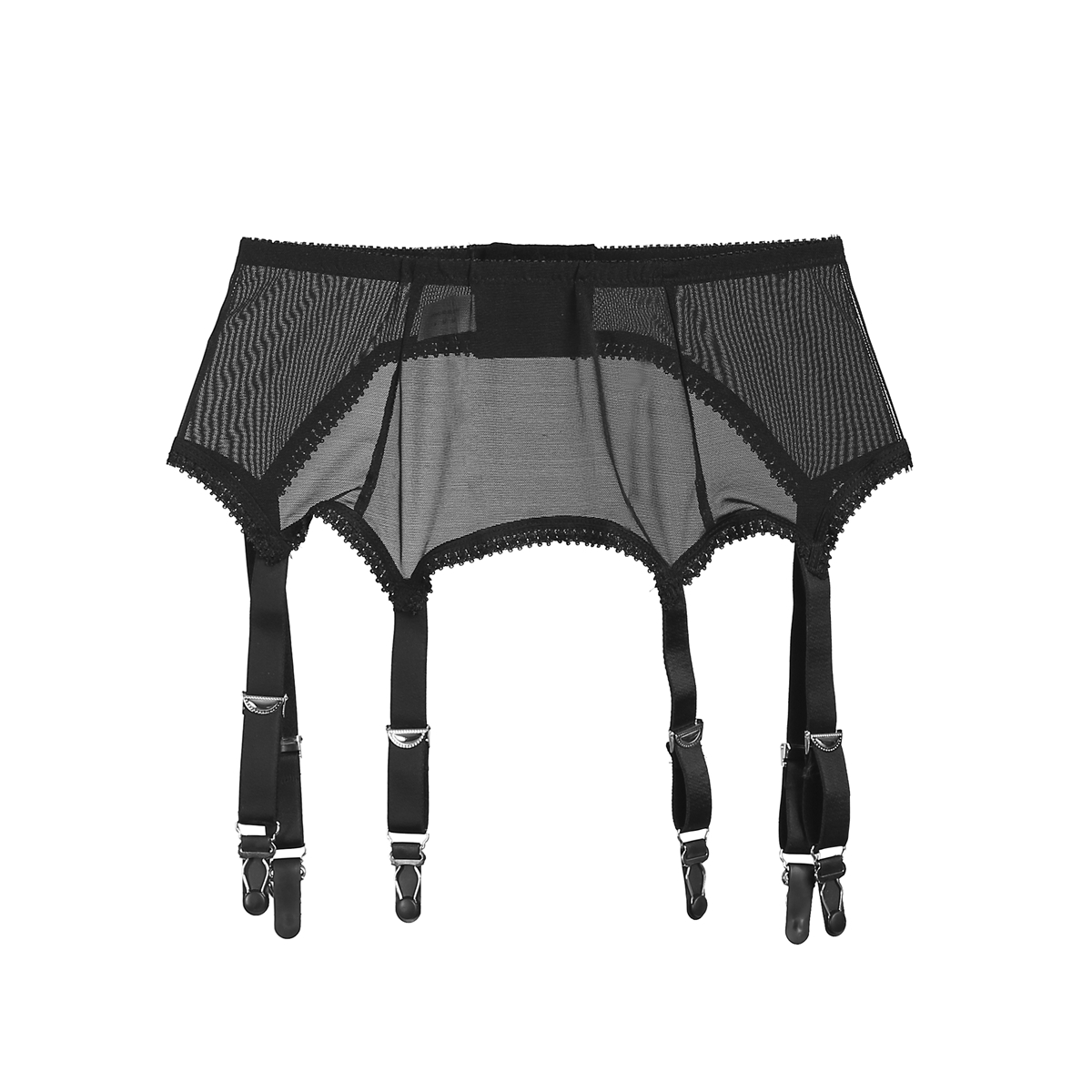 Description Picture 3 of itemSexy Women Mesh Garter Belt Stockings 6 Metal Buckles Straps Suspender Elastic Belt Garters Night Club Femme Underwear