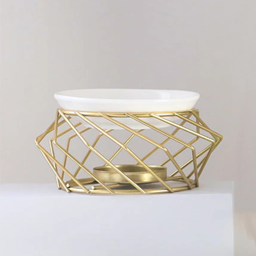 Geometric Essential Oil Burner Warmer Tea Light Holder Spa Living Room Decor