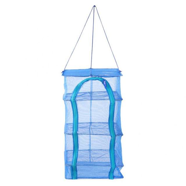 Fishing Net Folding 4-Layer Drying Net Net Drying Rack Hanging Vegetable  Fish Fisheries Dryer 40X40X65Cm Fish Hook : : Sports & Outdoors