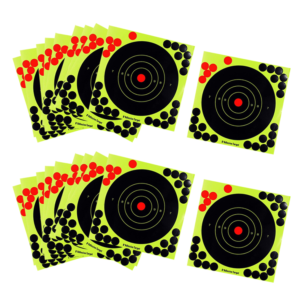 Set Of 20 8inch Shooting Targets Splatter Fluorescent  Range Paster