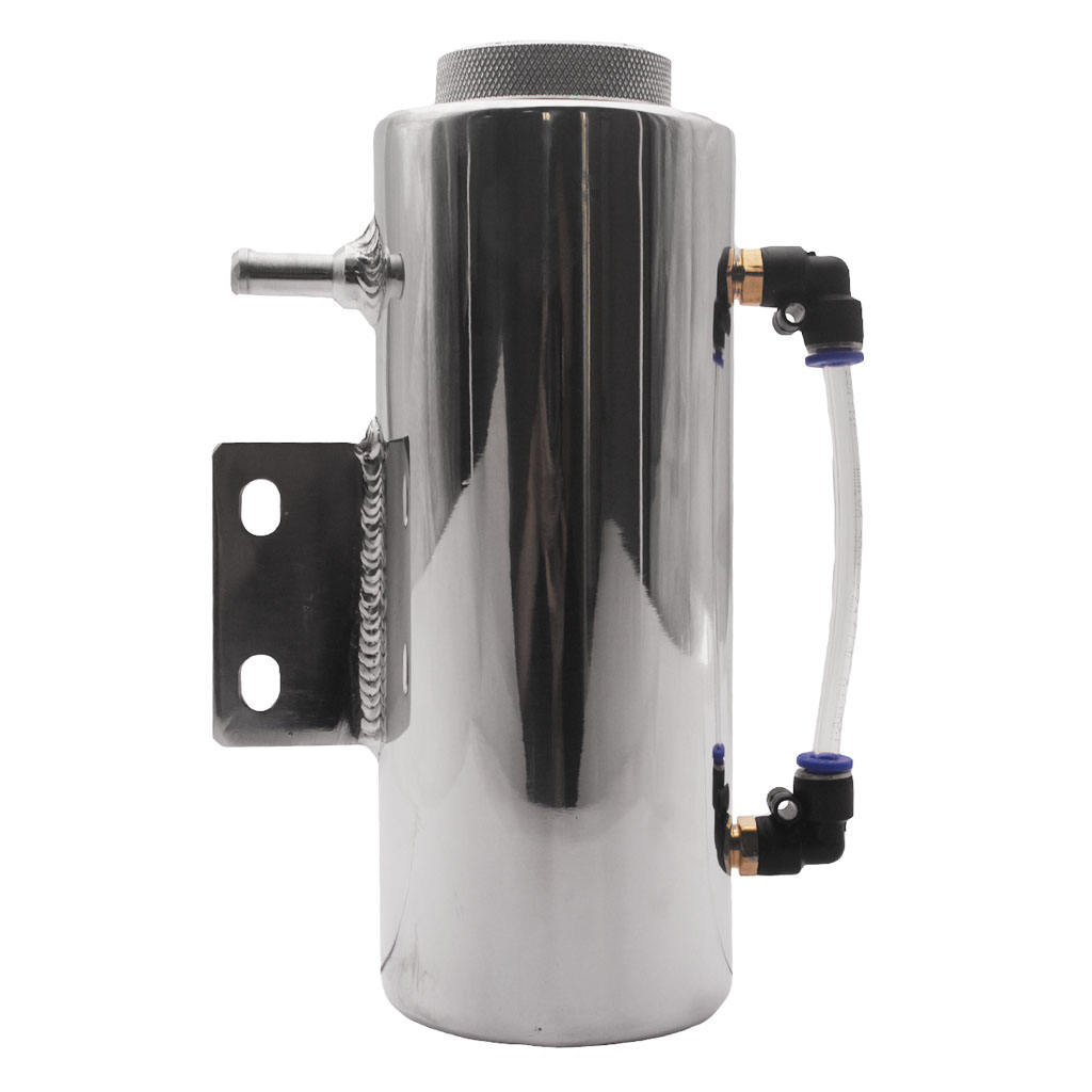 Radiator Coolant Overflow Puke Tank Polished Stainless Steel Radiator Coolant Overflow Tank