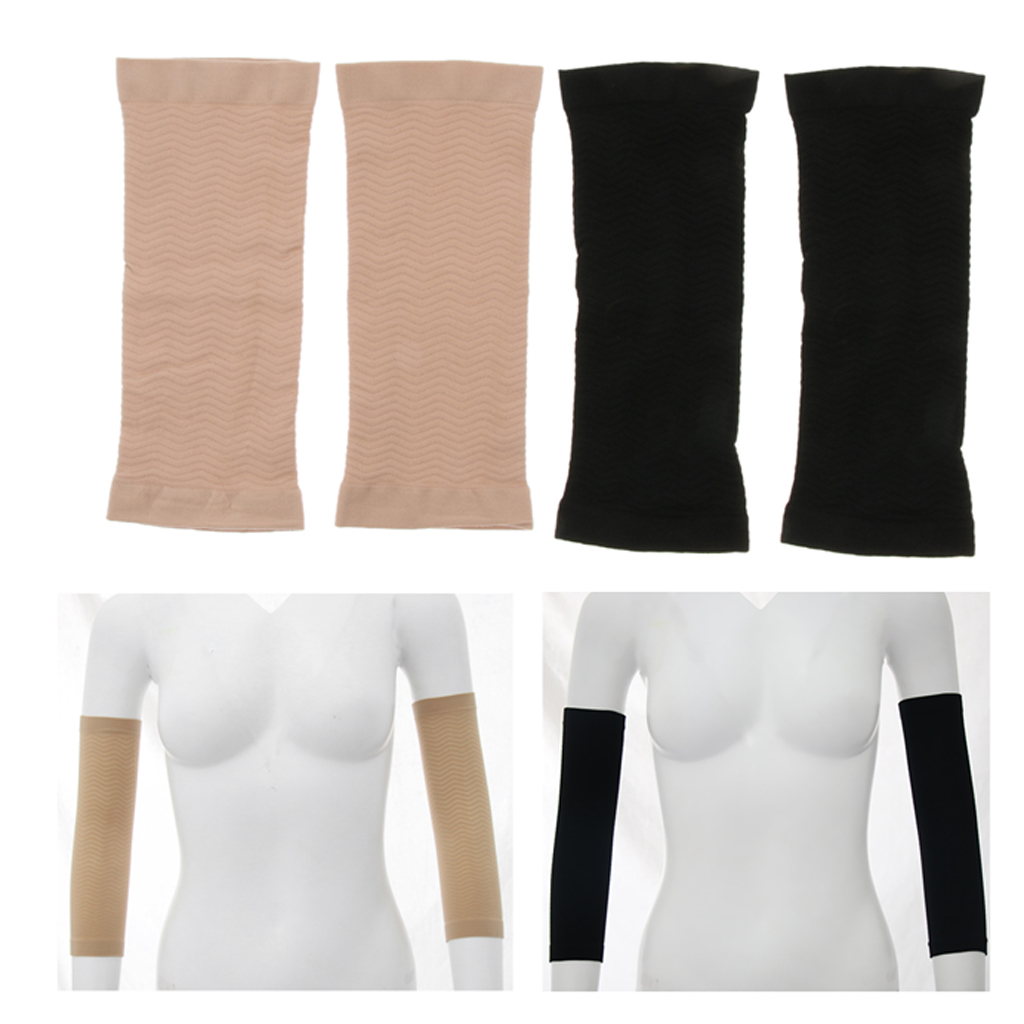 2 Pairs of Arm Shaper Sleeves for Fat Loss, Upper Arm Wrap Bands - Fat Buster