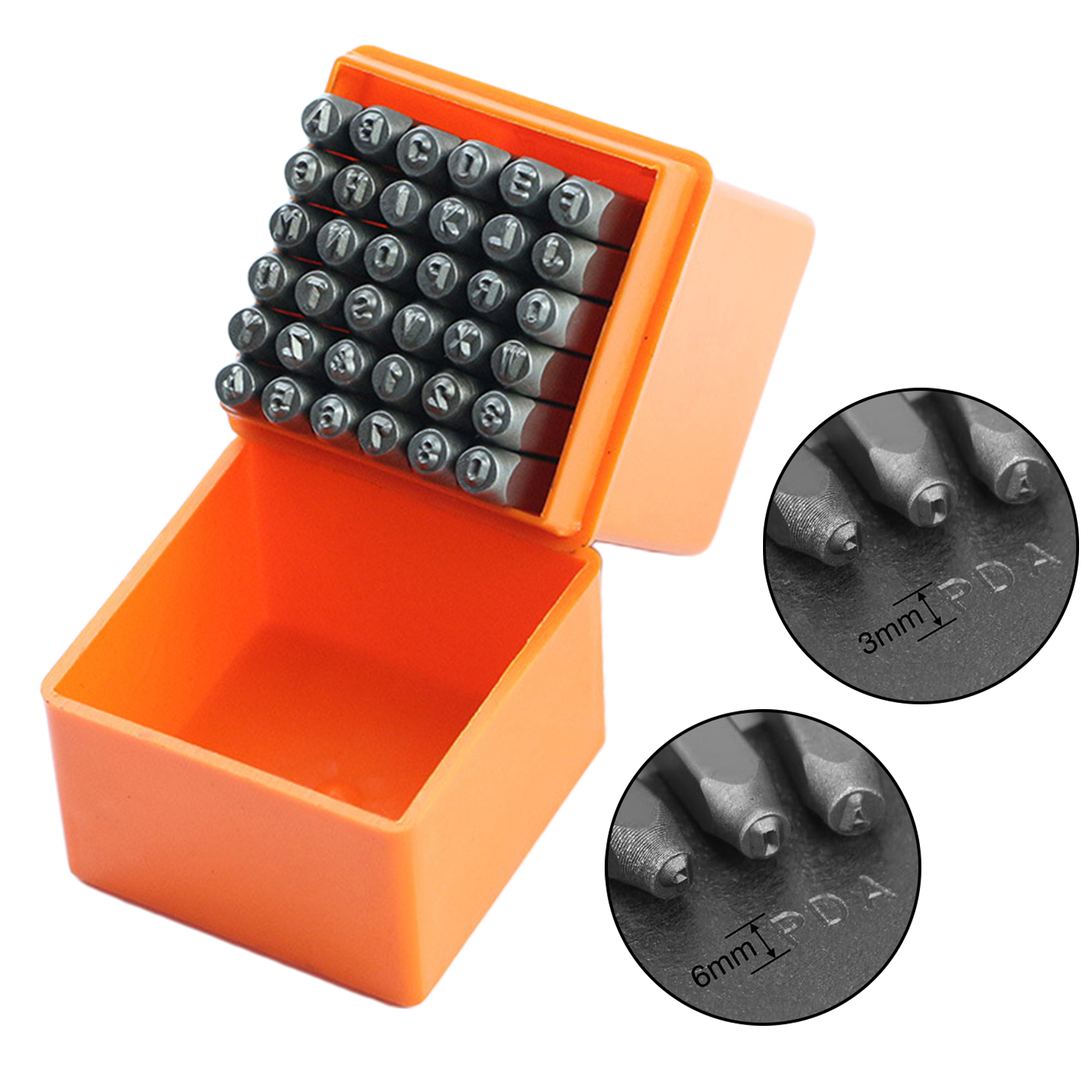 36pcs Number & Capital Letter Stamp Set (A-Z & 0-9) Punch Set for Imprinting Metal, Plastic, Wood, Leather
