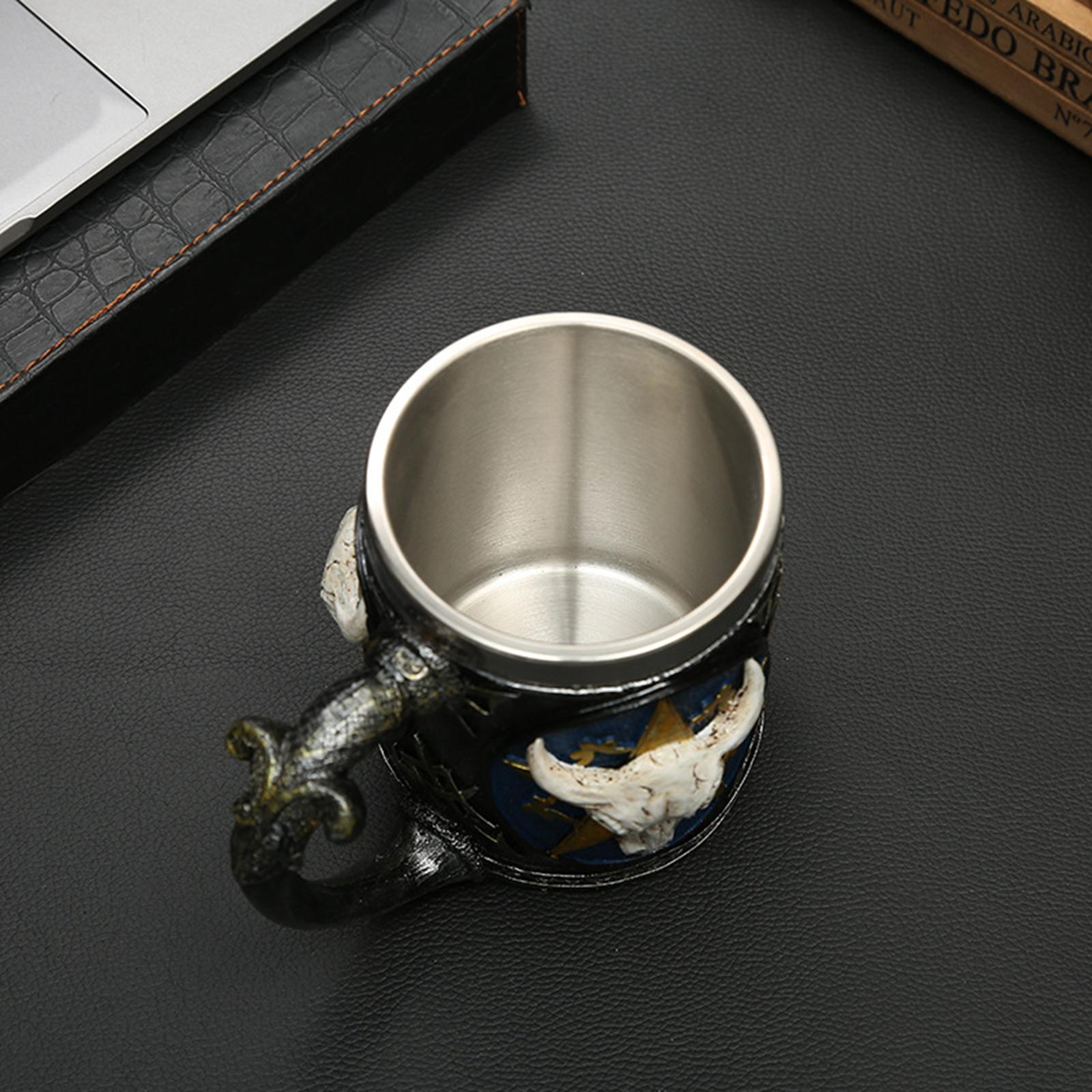 Coffee Mug Antique Bison Gift Souvenir Engraving Personalized Beer Mug Drinkware for Party Cocktails Men Coworkers