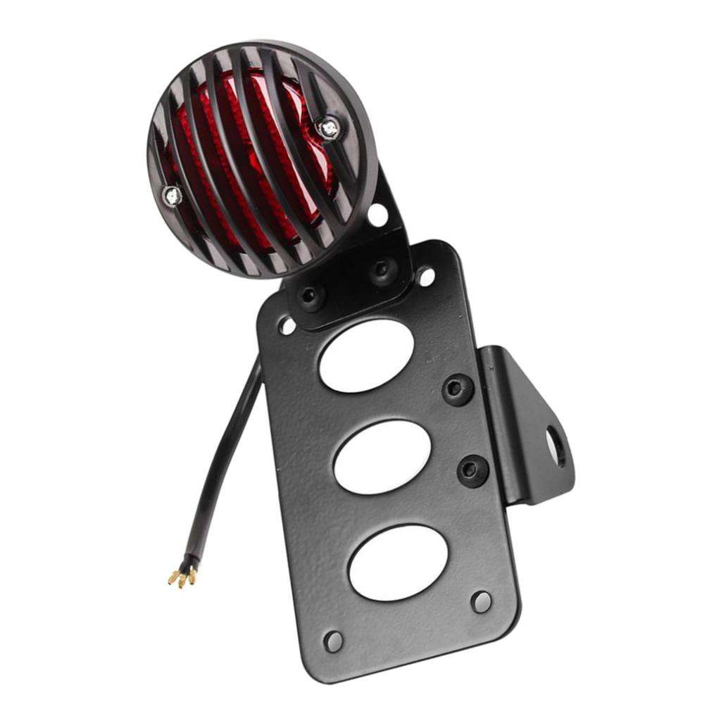 Side Mount Brake Tail Light License Plate Bracket for Harley Bobber Chopper