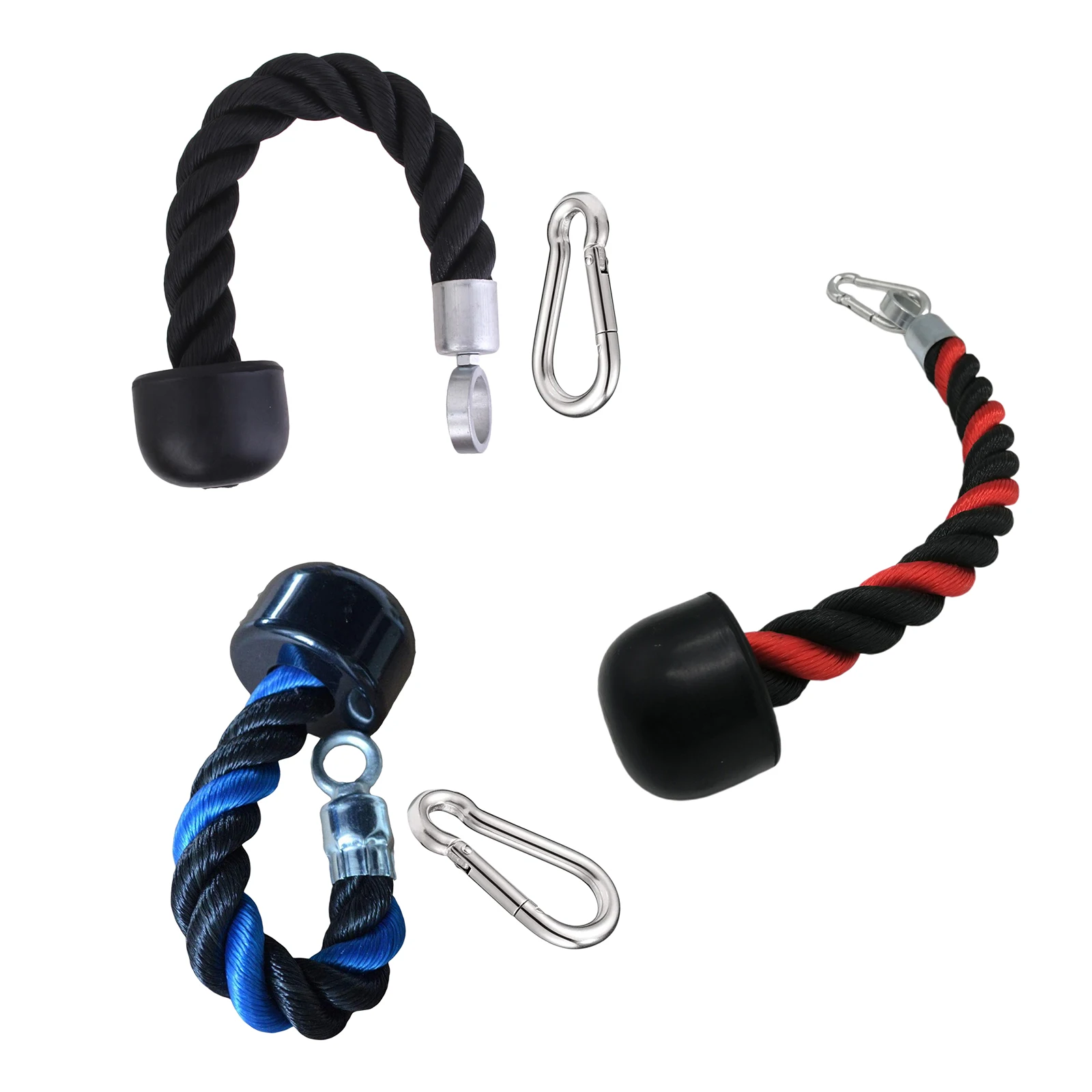 Tricep Single Rope Push Pull Down Multigym Bodybuild Cable Attachment Carabiner 