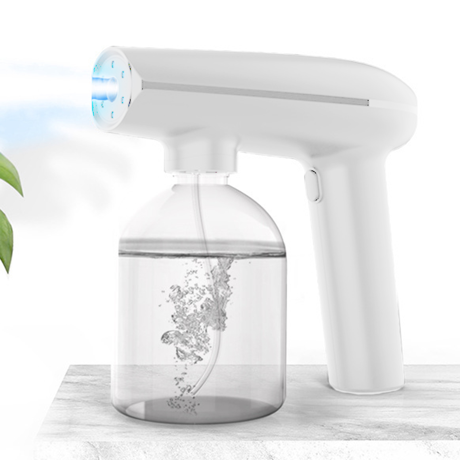Portable Handheld Nano Atomizer Sprayer Steam Gun 500ML Large Capacity for Travel Home Garden Outdoor Daily Use White