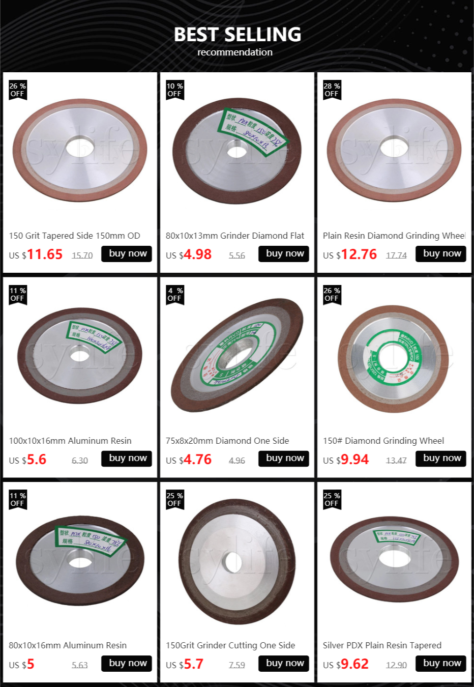 roda de moagem de aço carboneto de cortador de aço prateado