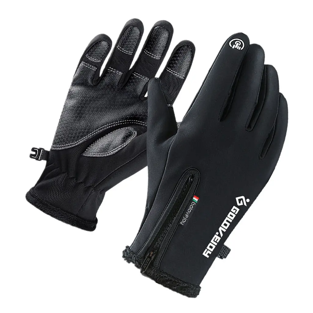 Windproof Fishing Hunting Cycling Gloves Winter Warm Gloves Black Neoprene Gloves