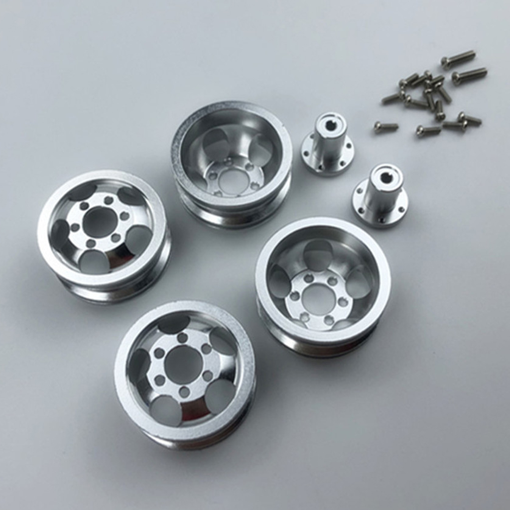 RC Car Metal Wheel Hub For 1/16 Scale  Truck Model Car Parts Silver