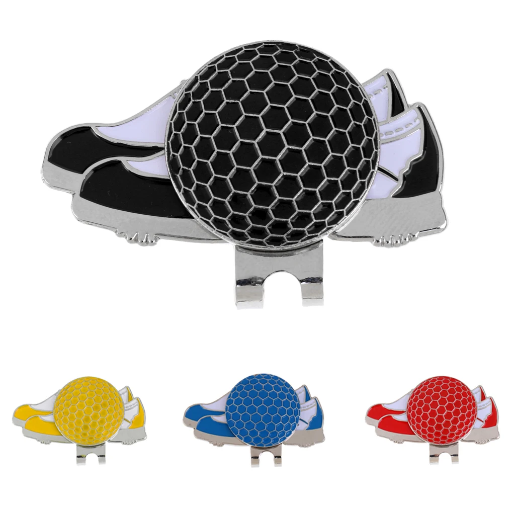 Stainless Steel Shoe Design Golf Hat/ Visor Clip with Magnetic Ball Marker