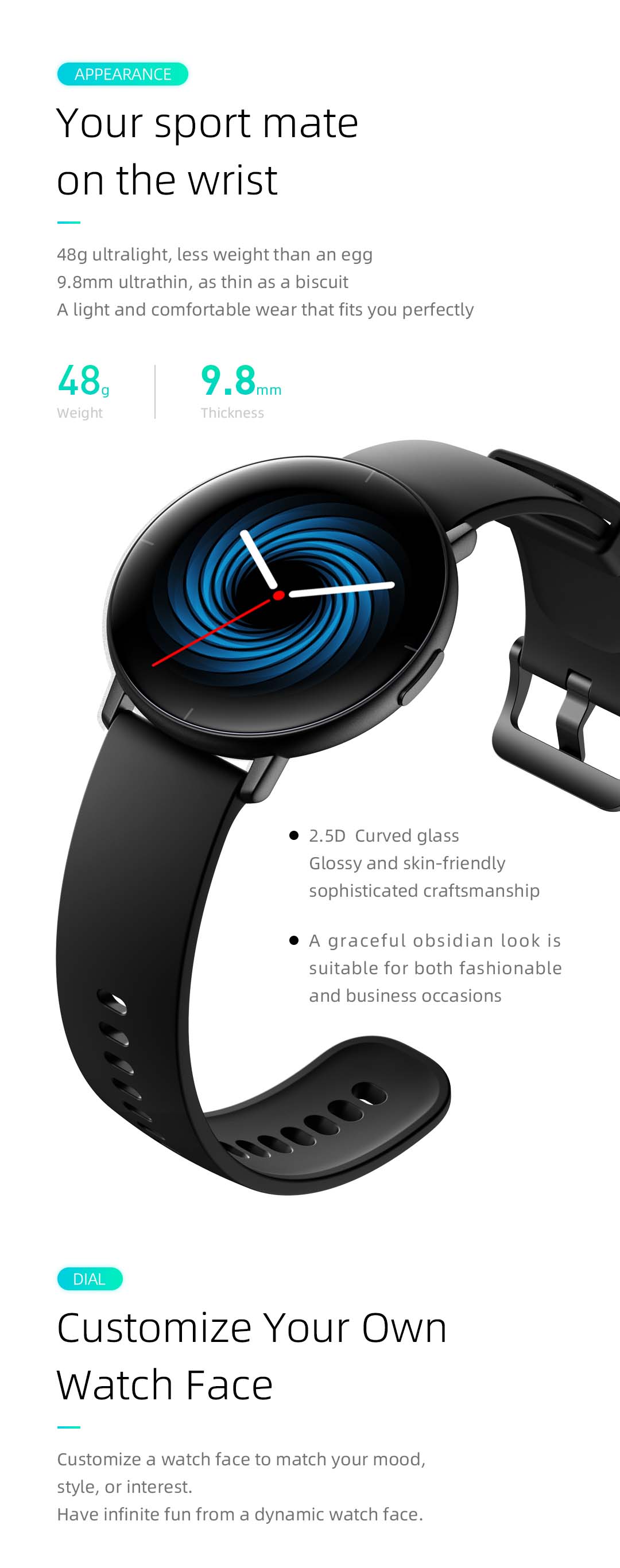 Mibro Lite Montre Intelligente pour Hommes et Femmes, Smart Watch-2