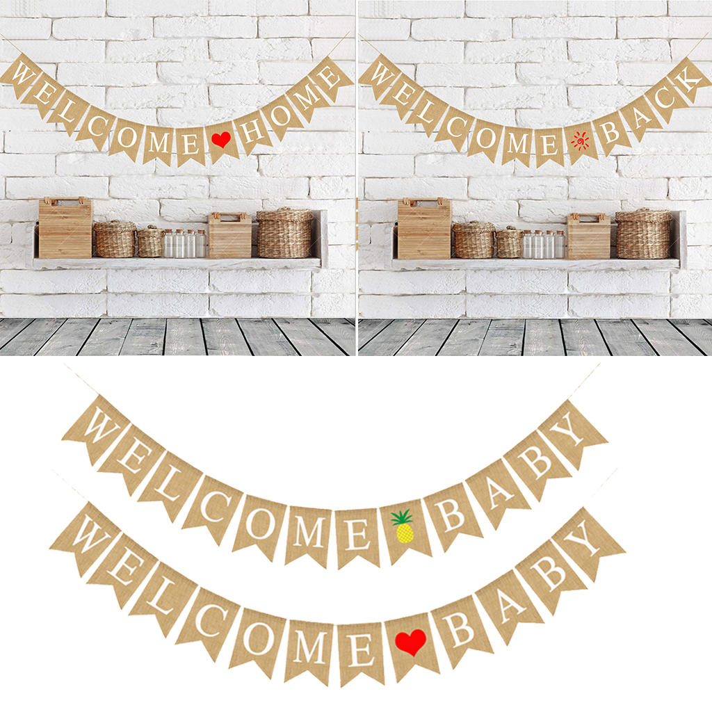 Welcome Back Bunting Banner Pennant Hanging Garland Photo Prop