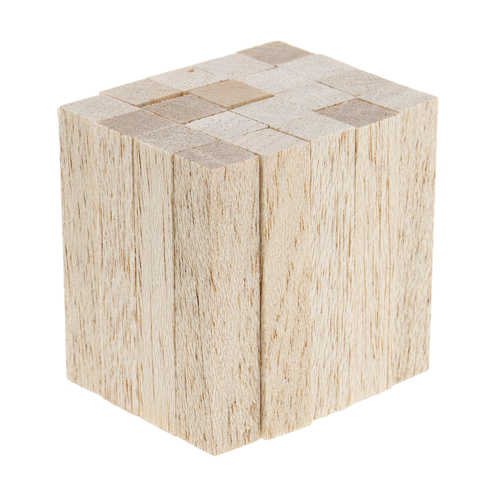Lot 4 Sizes Balsa Wood Stick Unfinished Woodcraft Square Wooden Stick Dowel Rod