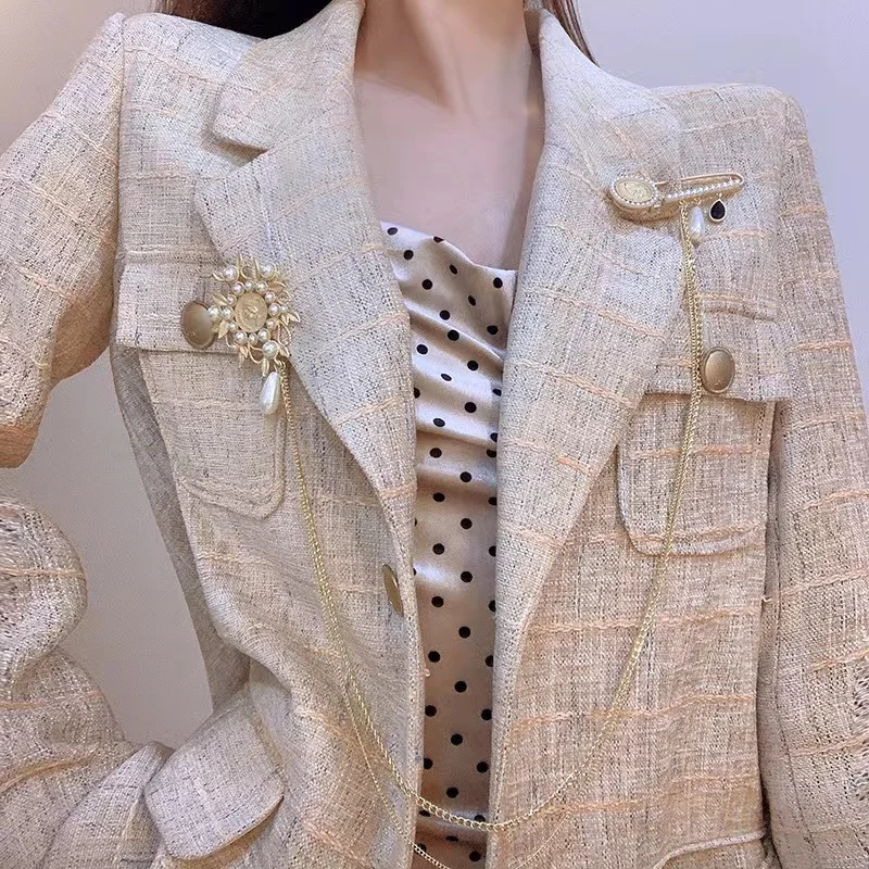 novo vintage liga strass grandes broches moda xale borla corrente lapela pino camisa terno jóias para homens acessórios de casamento