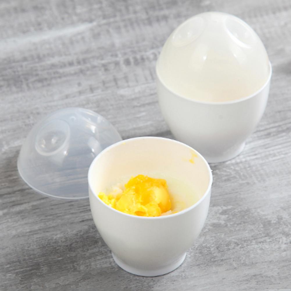 Description Picture 4 of item2Pcs 	Egg Cooker Reusable Egg-shaped Microwave Heat Resistant Egg Cooking Cup Easy Clean Eggs Boiler Kitchen accessories