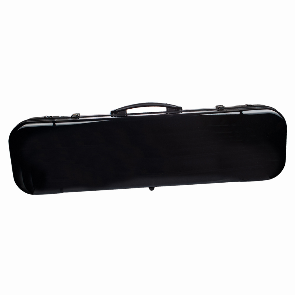 Full  Violin Fiberglass Cases 4/4 Size Black w/ Stitching Interior