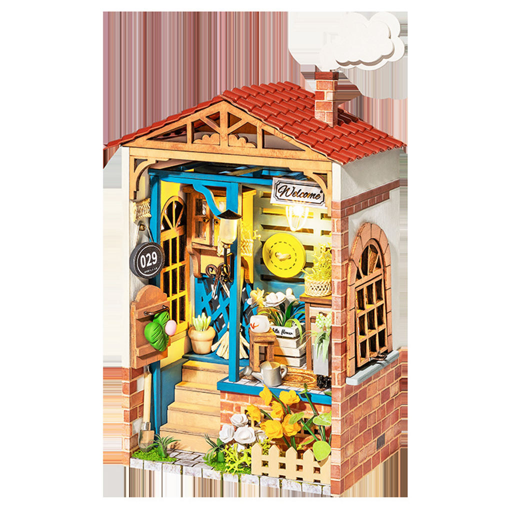 3D Handmade Wooden Dollhouse Miniature Doll Houses with Furniture Lights Plants Ornaments Assemble Toy Gifts for Children