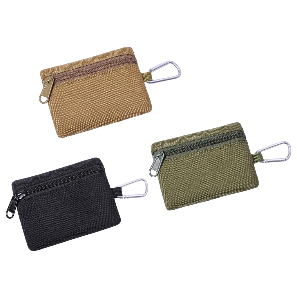 Multi-purpose Money Wallet Outdoor Change Purse Key Pouch with Zipper Utility Organizer for Change Money Keys for Men & Women