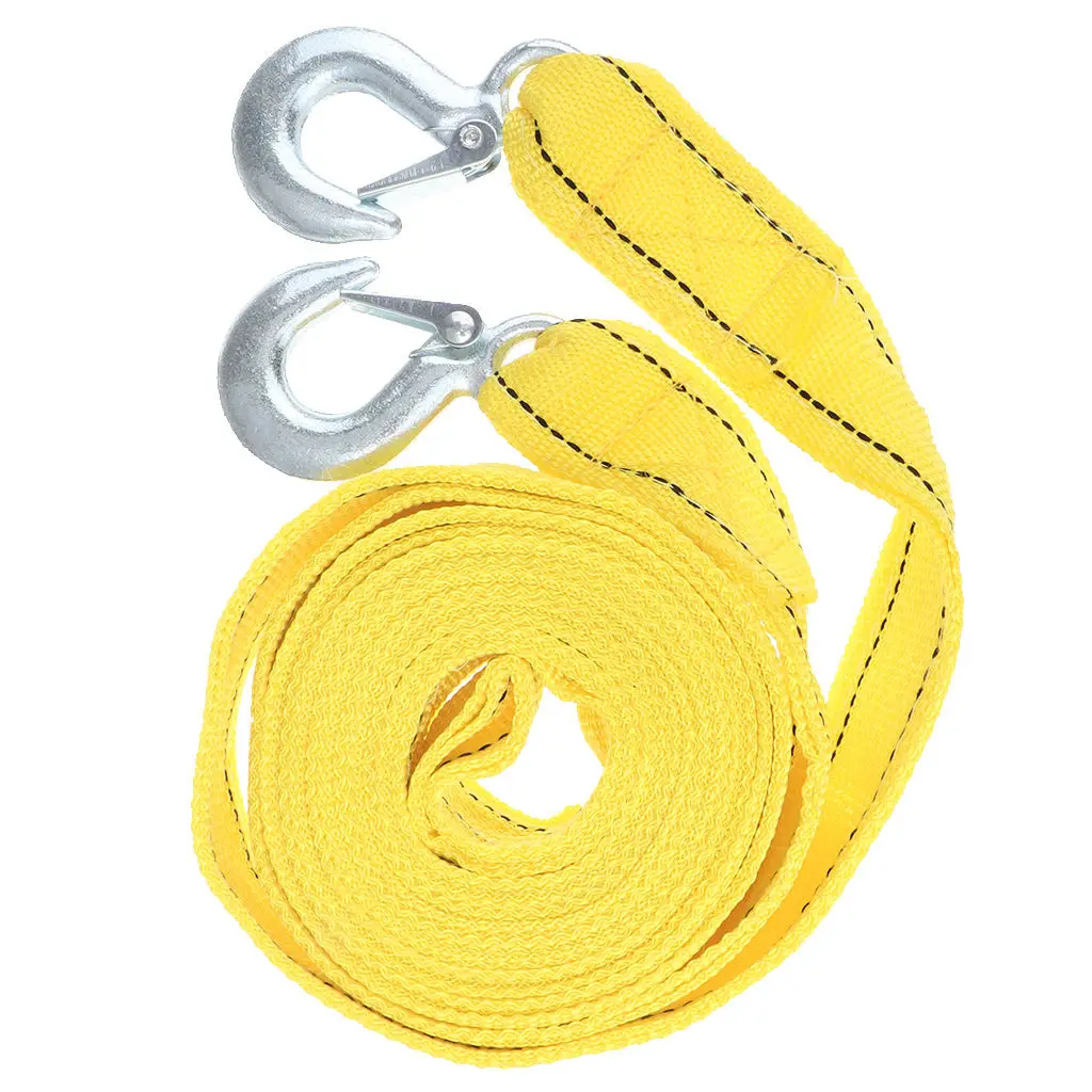 4m 5 Tons Strong Tow Rope Pull Strap Double Layer Nylon Trailer Belt