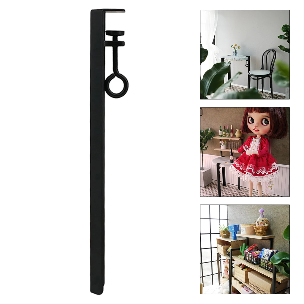 1:16 Scale Miniature Dollhouse Accessories Adjustable Metal Table Leg 11.7cm