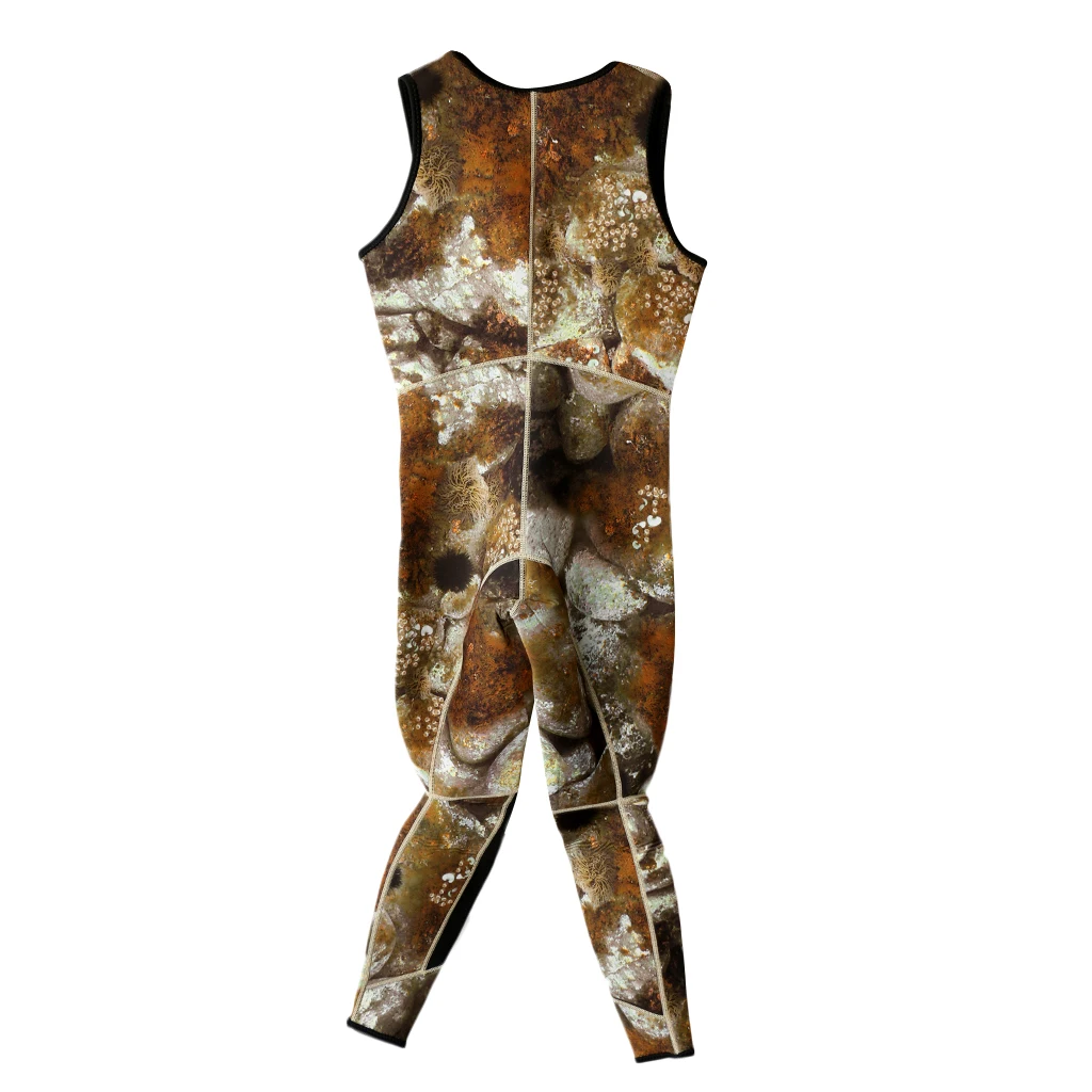 Men`s Premium Neoprene Two-Piece Wetsuit 3mm Full Suit Camouflage