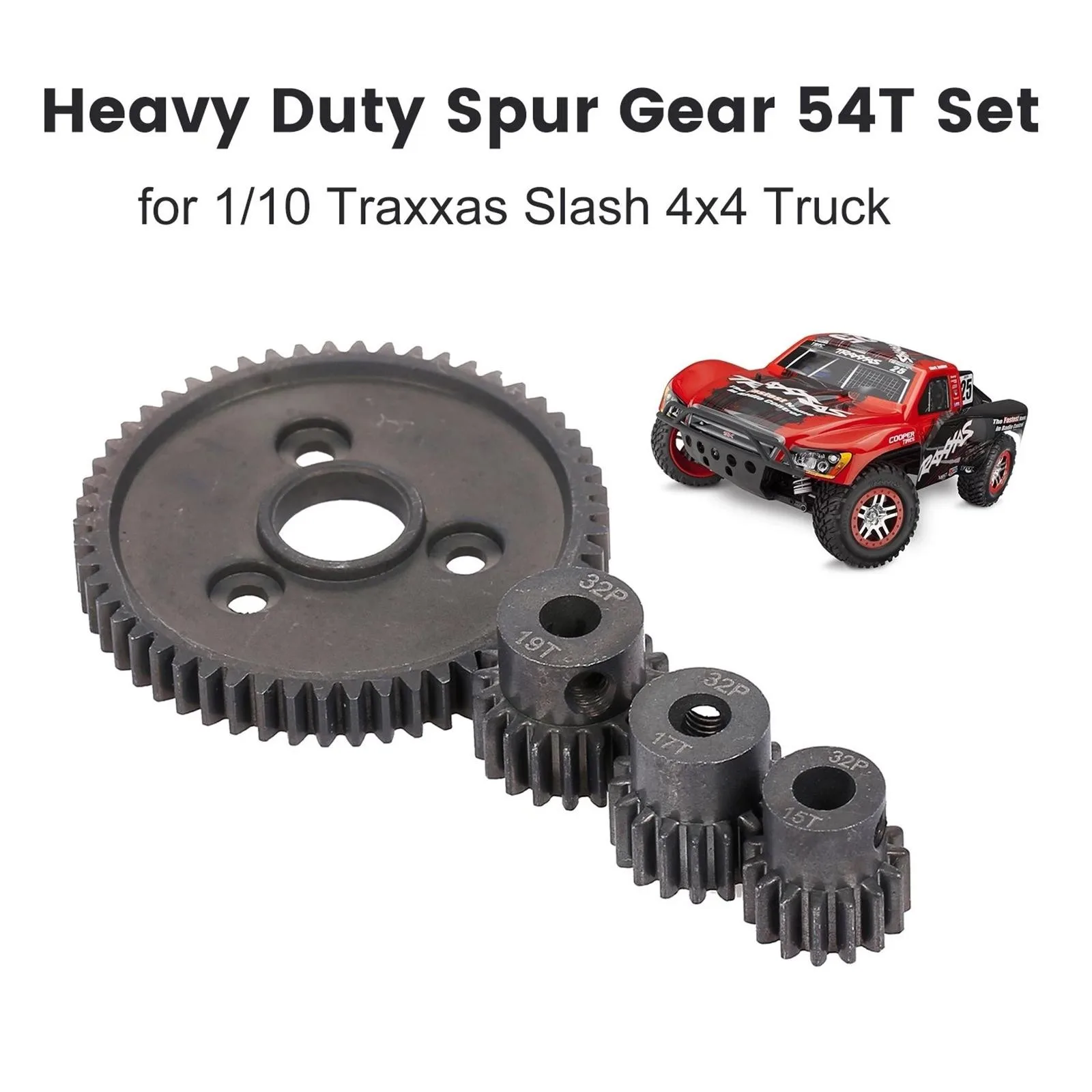 Steel 54T Motor Gear for 1/10 Traxxas Slash 4x4 VXL Rally Stampede 4x4 Traxxas Summit Trxxas E-REVO 