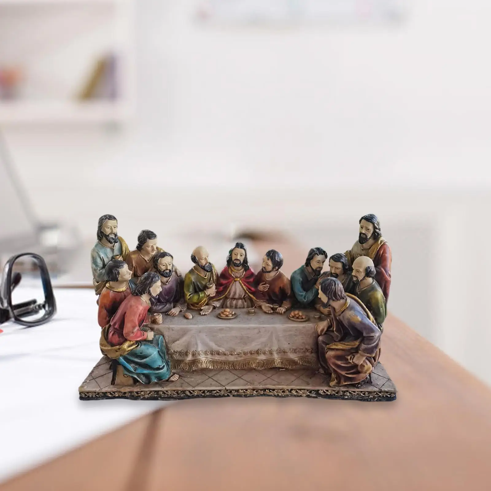 Resin The Last Supper Decorative Statue The Last Supper Scene for Bedroom Office Decor Ornaments Collection Gifts