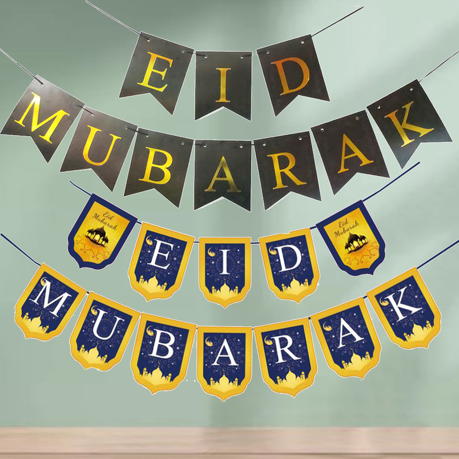Eid Mubarak Banner Bunting Flag Eid Al-fitr ing Eid Bunting