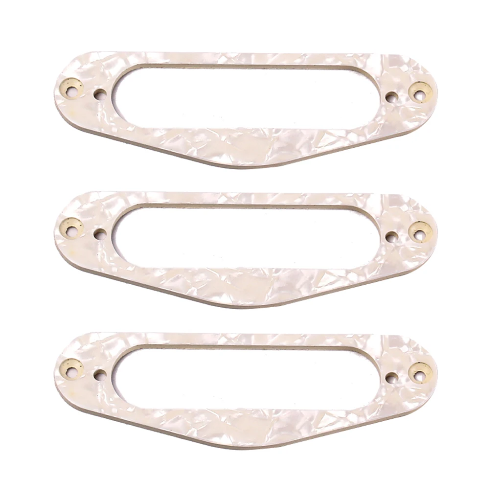Metal Single Coil Neck Pickup Surround Ring for TL Guitar Parts Beige Pearl