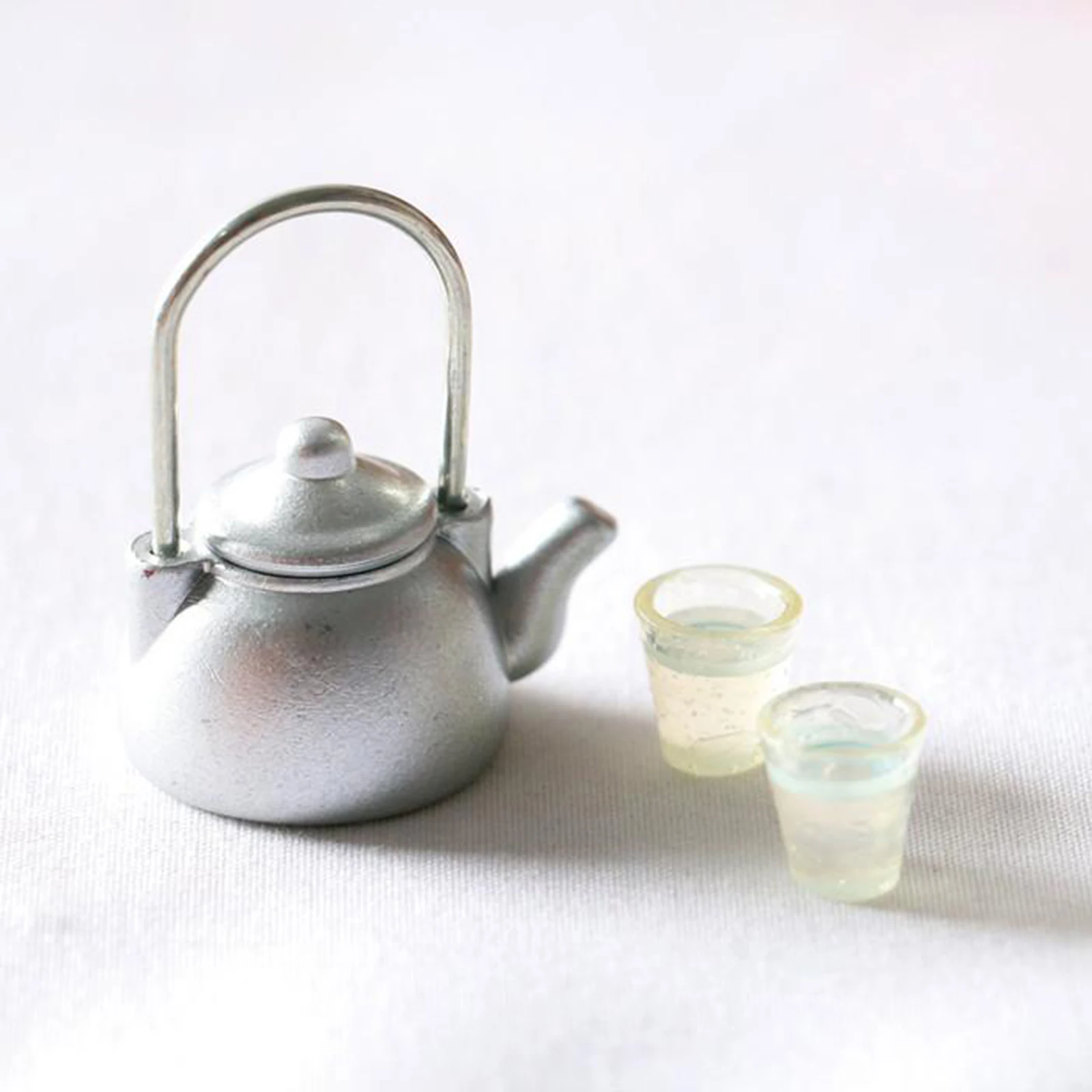 Dollhouse Miniatures Kettle Tea Pot Dollhouse Kitchen Accessory Ornament