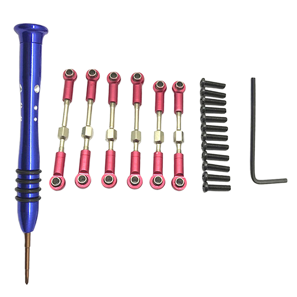 Metal Steering Servo Link Rod Linkage for WLtoys 144001 1:14 RC Car Upgrade Kit
