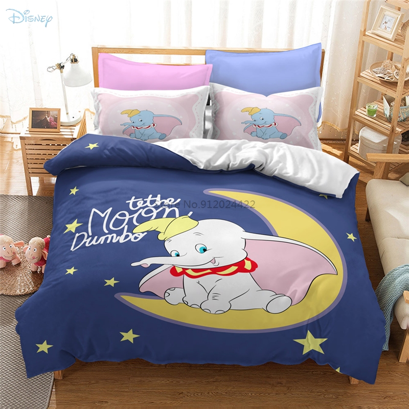 Blue Disney Dumbo 3d Bedding Set 