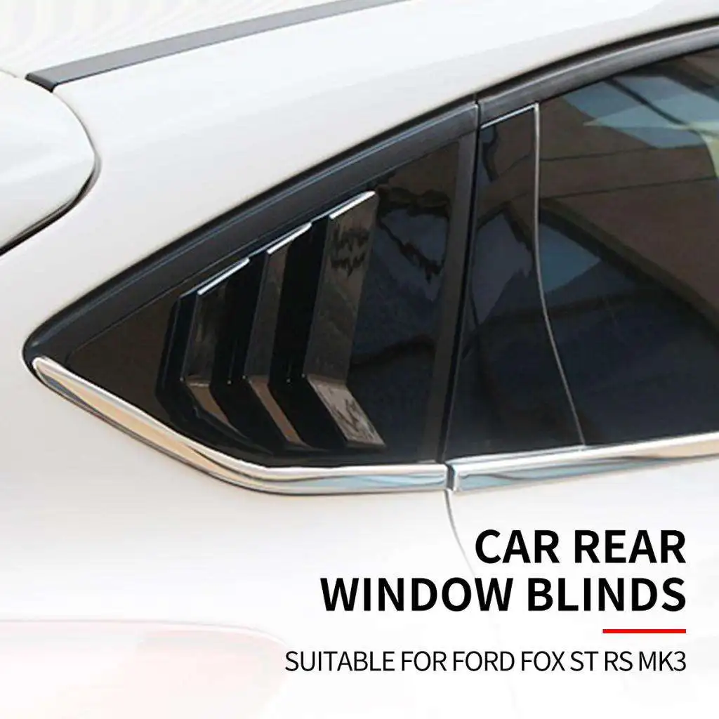 For Ford  RS MK3 2012-2018 Car Rear Window Blinds ABS Plastic Black