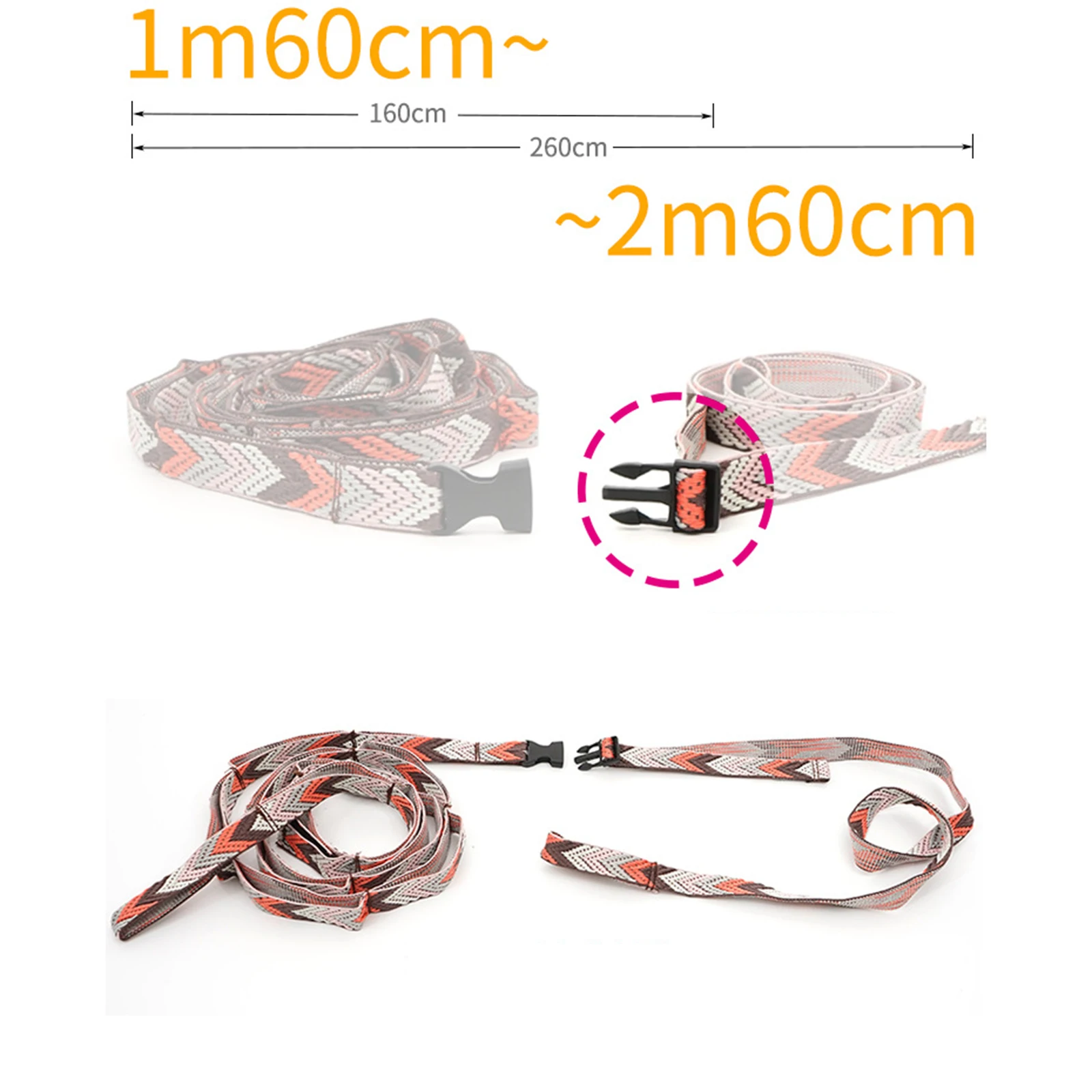 1PCS Multipurpose Colorful Lanyard Rope Cord for Outdoor Camping Hiking Accessories 160-260CM Adjustable