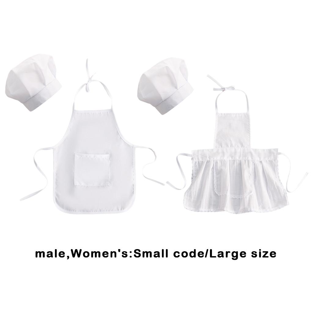 Pure Cotton Baby Infant Newborn Photography Prop Picture Backdrop Pretend Chef Apron Set for Boy Girl Outfits Cosplay